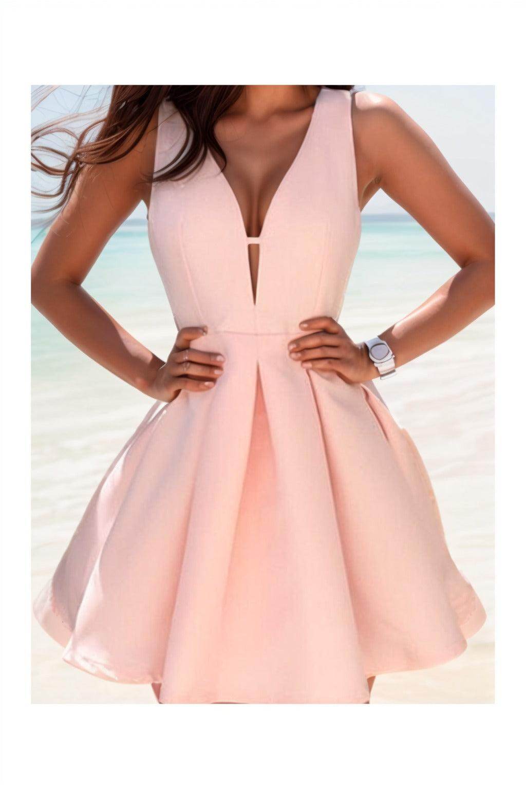 A-Line Knee Length Satin Homecoming Dresses CS0531 - COCOMELODY